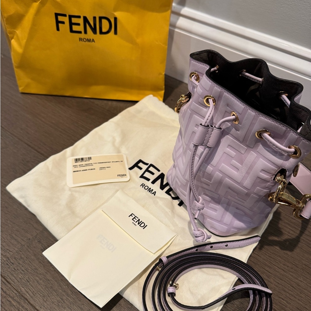 Fendi Rare and Sold Out Mon Tresor Bucket Bag in Light Lavender